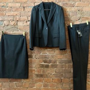 Theory Charcoal Wool Suit - Like New